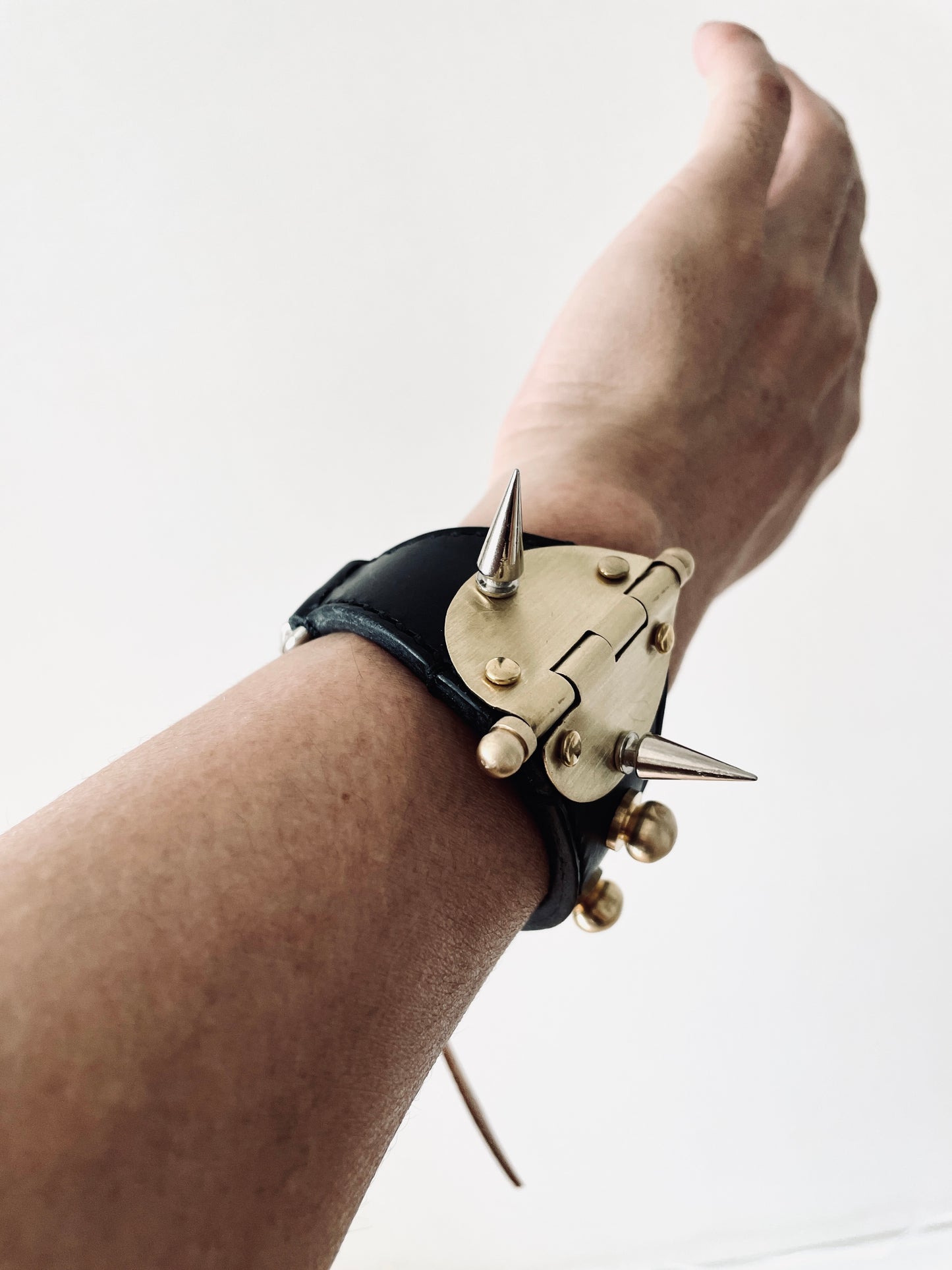 The K-2 Leather Bracelet Spike Chain - MEKERA STUDIOS