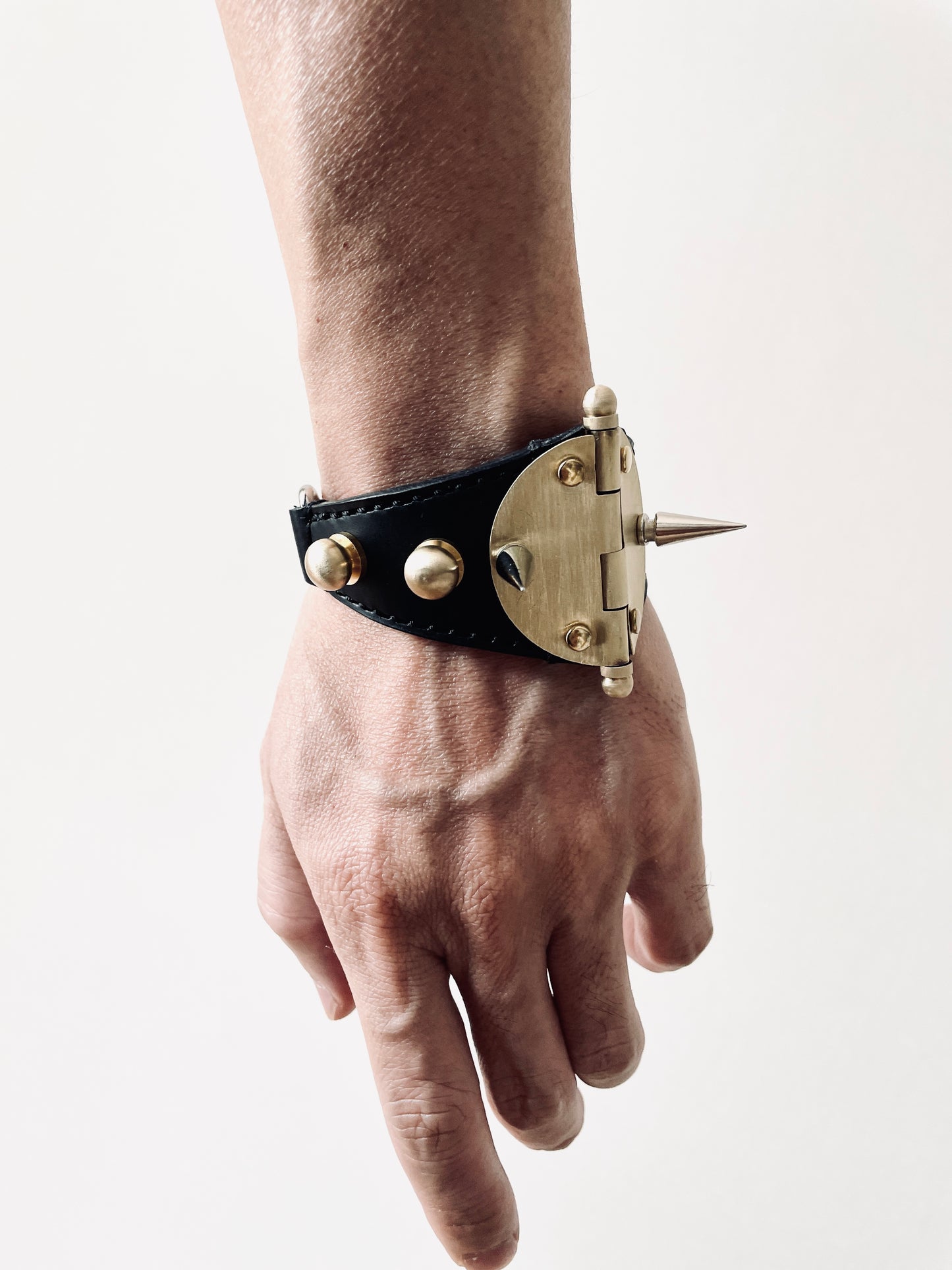 The K-2 Leather Bracelet Spike Chain - MEKERA STUDIOS