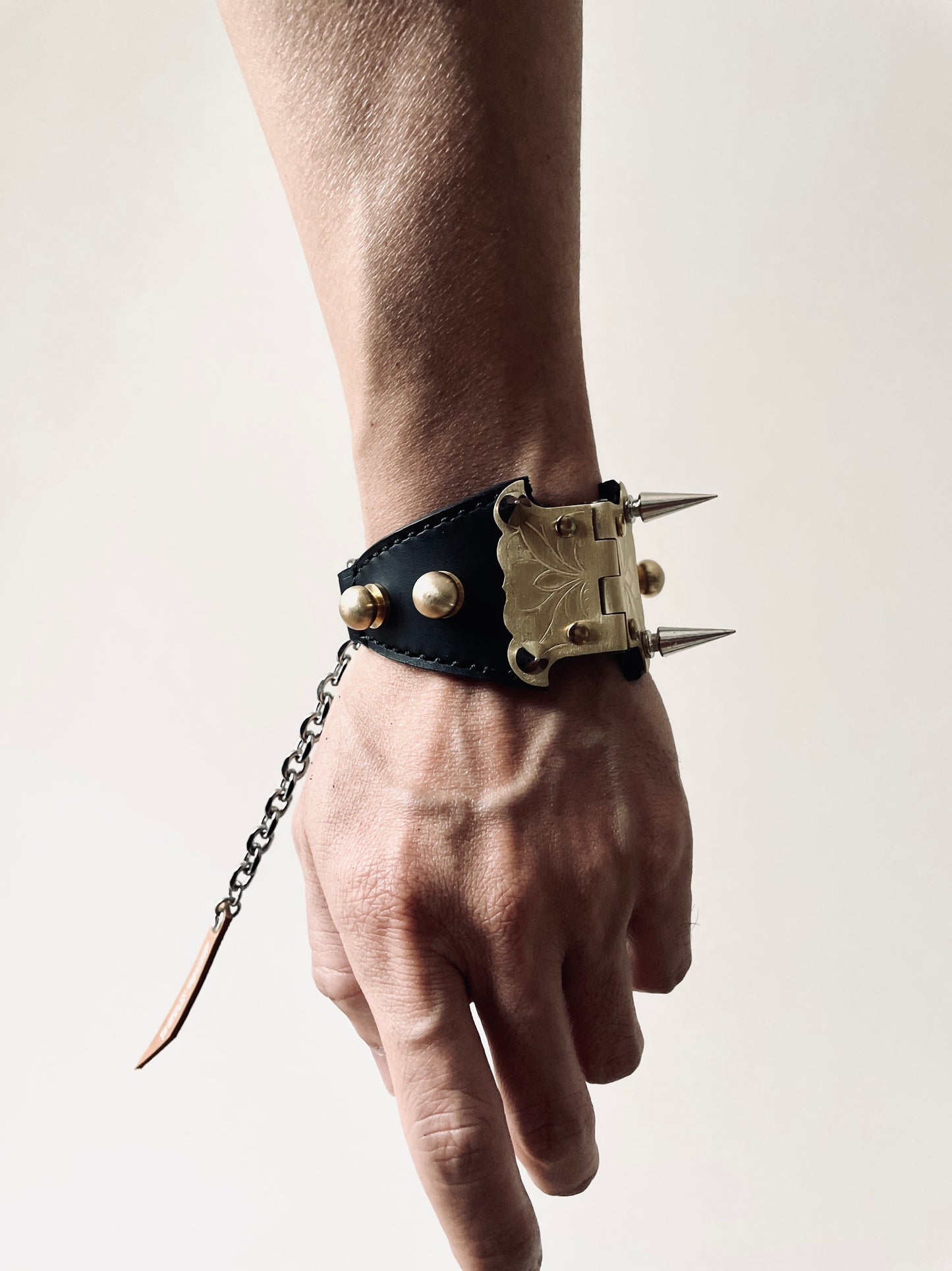 The K-3 Leather Bracelet Spike Chain - MEKERA STUDIOS