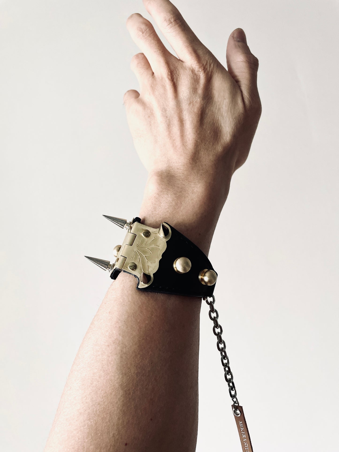 The K-3 Leather Bracelet Spike Chain - MEKERA STUDIOS