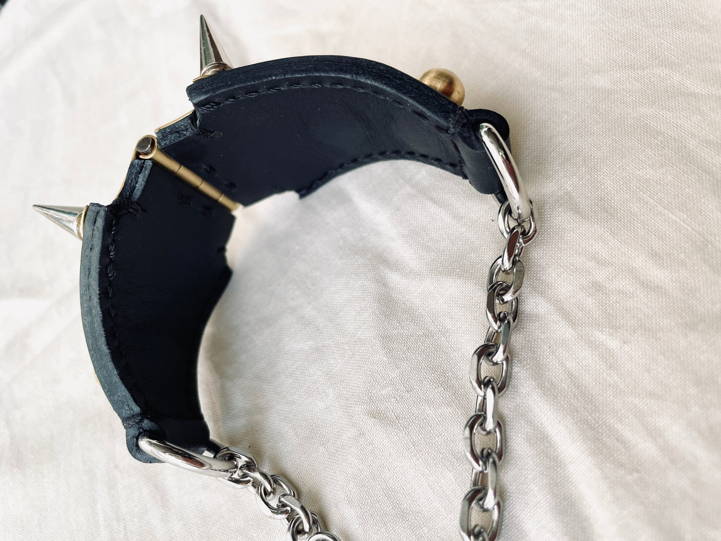 The K-3 Leather Bracelet Spike Chain - MEKERA STUDIOS