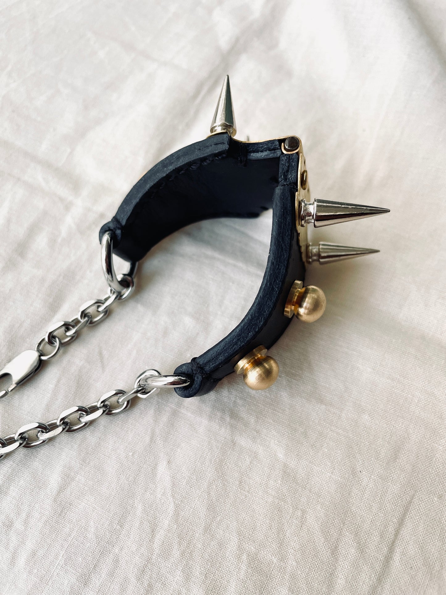 The K-3 Leather Bracelet Spike Chain - MEKERA STUDIOS