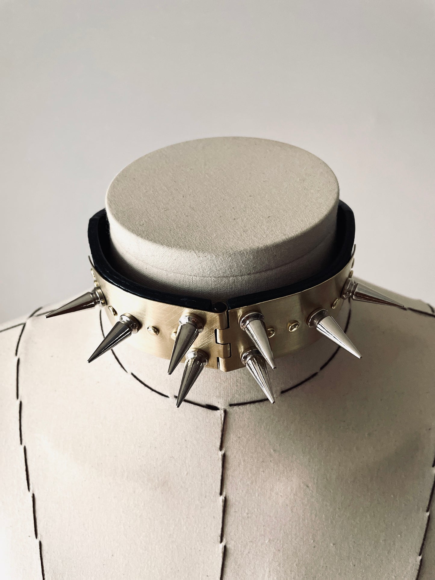 The K-4 Statement Choker Necklace Leather Chain - MEKERA STUDIOS