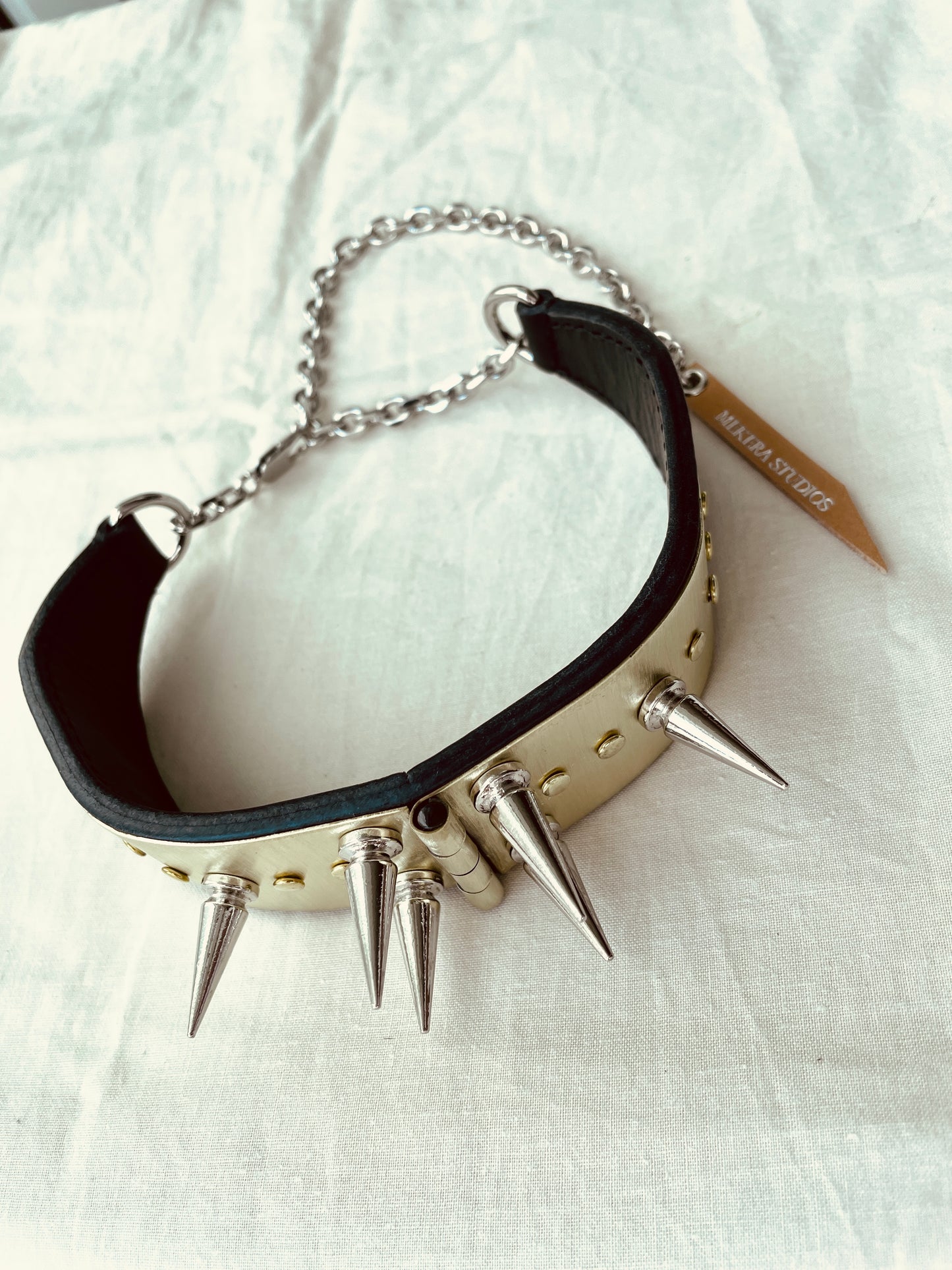 The K-1 Statement Choker Necklace Leather - MEKERA STUDIOS