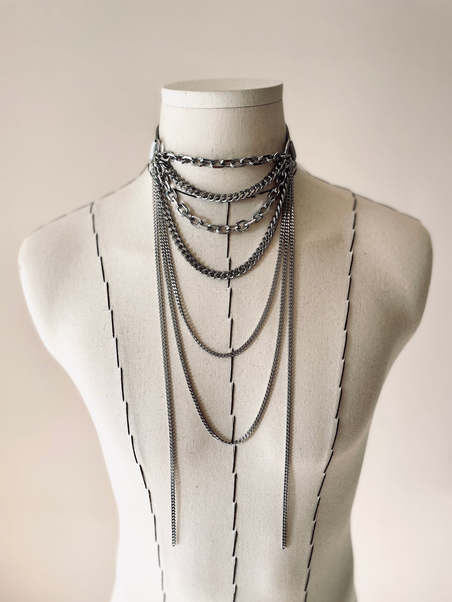 LX11 Choker Necklace Leather Chain-MEKERA STUDIOS