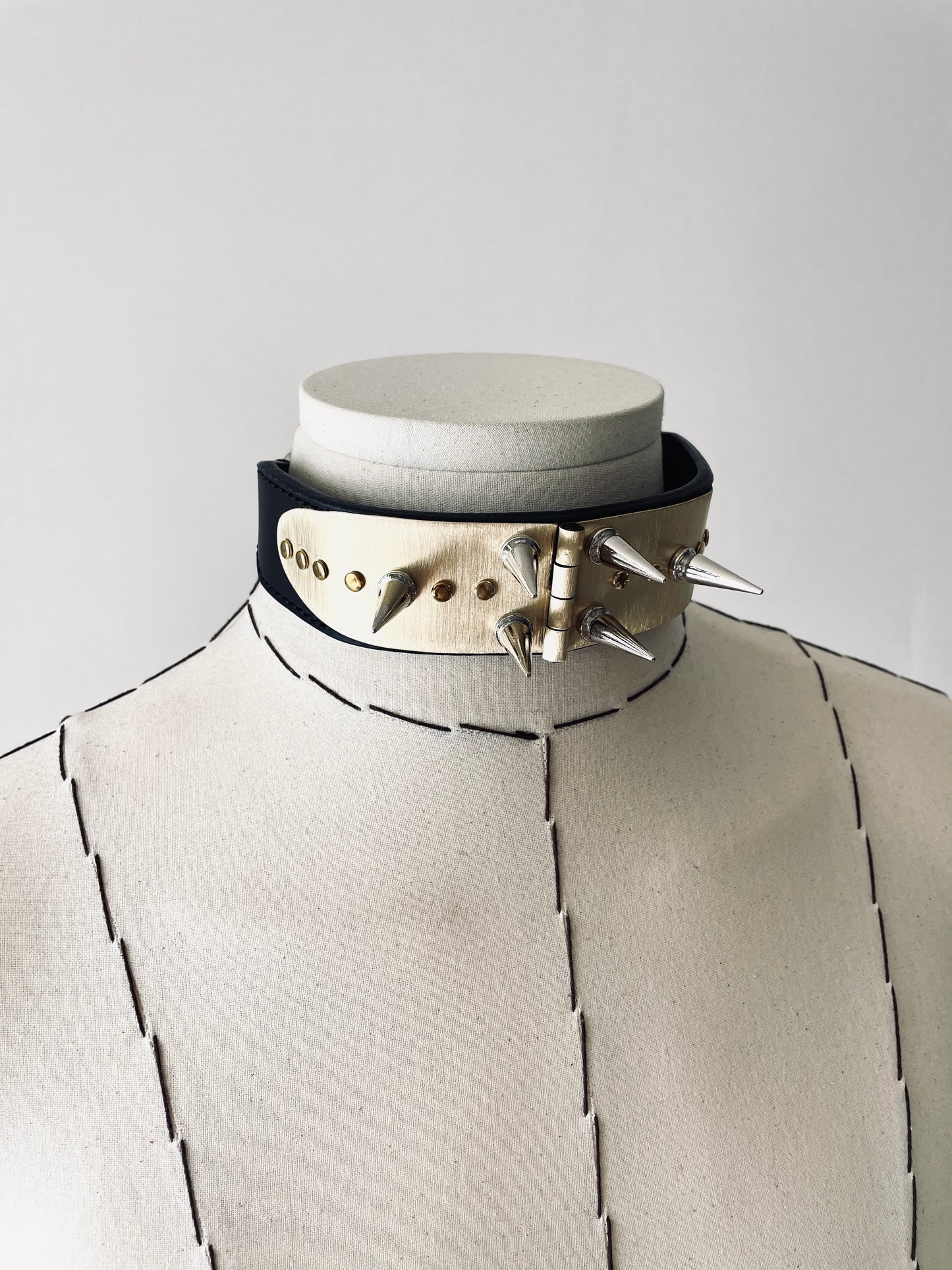 The K-1 Statement Choker Necklace Leather - MEKERA STUDIOS