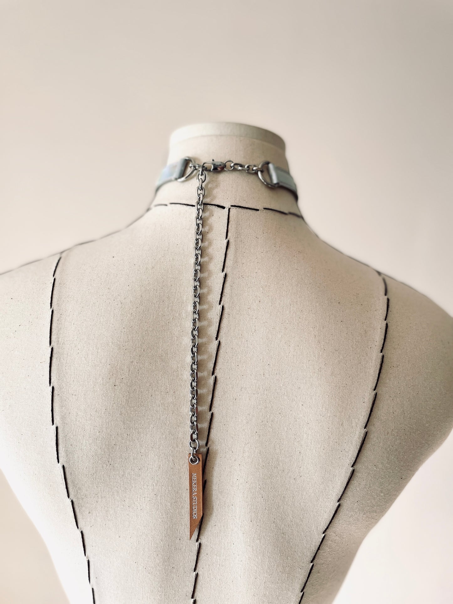 LX11 Choker Necklace Leather Chain-MEKERA STUDIOS