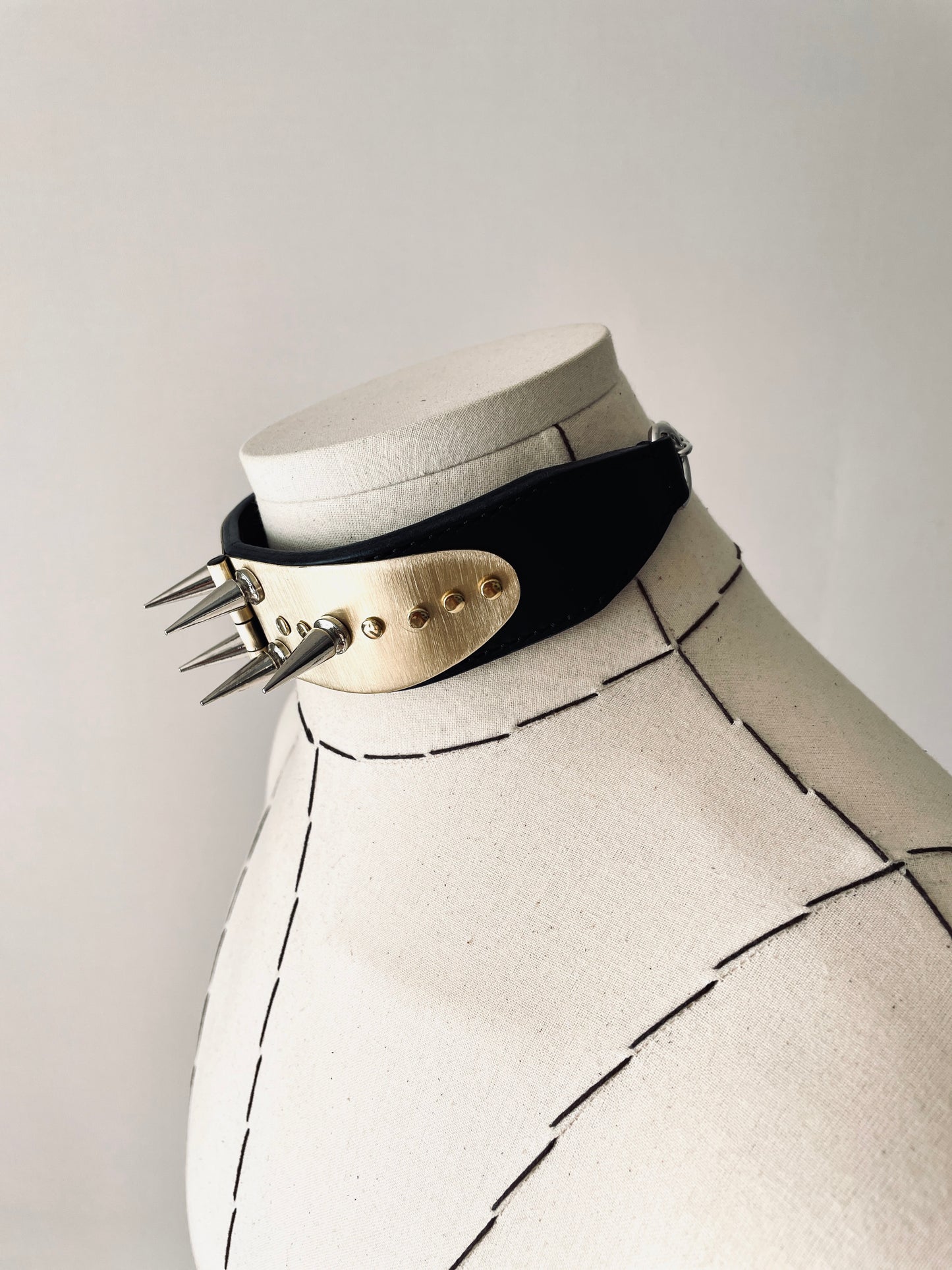 The K-1 Statement Choker Necklace Leather - MEKERA STUDIOS